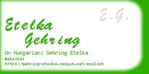 etelka gehring business card